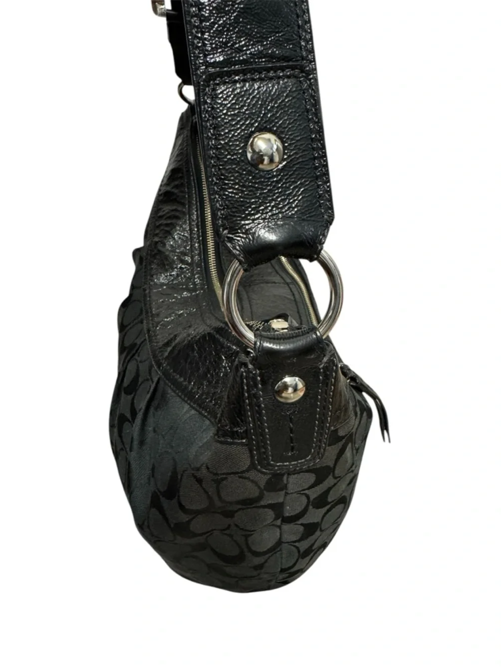 Coach Signature Black Boho Jacquard Canvas Handbag And Wallet - Picture 11 of 16